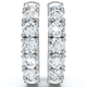 1.15Ct Diamond Hoops 14k Gold Women's Earrings Lab Grown 1/2" Tall