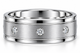 Men's 1/2Ct Diamond 8MM Matte Comfort Fit Wedding Band Tungsten Ring