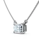 Certified 2Ct Emerald Diamond Pendant 14k Gold Lab Grown 18" Necklace