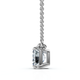 Certified 2Ct Emerald Diamond Pendant 14k Gold Lab Grown 18" Necklace
