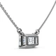 Certified 2Ct Emerald Diamond Pendant 14k Gold Lab Grown 18" Necklace