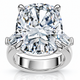 Certified 11Ct Ashely Elongated Cushion Lab Diamond Engagement Ring 14k Gold