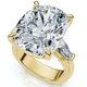 Certified 11Ct Ashely Elongated Cushion Lab Diamond Engagement Ring 14k Gold