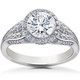 1 1/4 ct Lab Grown Diamond Vintage Halo Zoe Engagement Ring