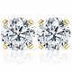 VS Certified 1.47Ct Round Diamond Studs in 14k Gold Lab Grown