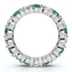 3Ct Green Emerald & Diamond Eternity Ring 14k Gold or Platinum Lab Grown