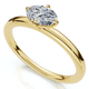 1/4Ct Oval Diamond Carlie Ring 14k Gold Lab Grown