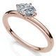 1/4Ct Oval Diamond Carlie Ring 14k Gold Lab Grown
