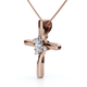 1/2Ct Diamond Cross 10k Gold Lab Grown