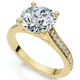 Certified 2.10Ct Diamond Alex Engagement Ring 14k Gold Lab Grown (2ct center) FG