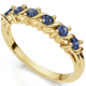 1/3Ct Blue Sapphire Stackable Wedding Ring 14k Gold