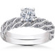 1/3 ct Diamond Mia Engagement Ring Setting & Matching Wedding Band