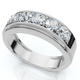 Men's 1Ct TW Five Stone Diamond Wedding Ring 14k Gold or Platinum Lab Grown