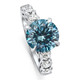 4.50Ct Blue Diamond Engagement Ring 14k White Gold Lab Grown