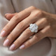 Certified 11.90Ct Emerald Diamond & Trapezoid Engagement Ring Lab Grown 14k Gold