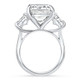 Certified 11.90Ct Emerald Diamond & Trapezoid Engagement Ring Lab Grown 14k Gold
