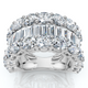 7.50Ct Baguette & Round Diamond Ring 10k Gold Lab Grown