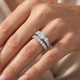 1 3/4Ct 3-Stone Diamond Engagement Wedding Ring Set 14k Gold or Pt Lab Grown