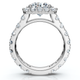 Certified 4Ct Lab Grown Cushion Halo Diamond Engagement Ring 14k Gold/Platinum