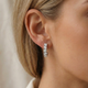 1Ct Diamond Hoops Women's Earrings 10k Gold Lab Grown