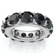 13Ct Black Diamond Eternity Ring 10k Gold Lab Grown