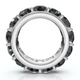 13Ct Black Diamond Eternity Ring 10k Gold Lab Grown