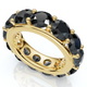 13Ct Black Diamond Eternity Ring 10k Gold Lab Grown