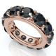 13Ct Black Diamond Eternity Ring 10k Gold Lab Grown