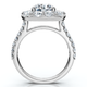 Certified 3 1/2ct Cushion Halo Diamond Engagement Ring 14k Gold or Pt Lab Grown