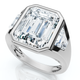Certified Men's 7Ct Anniversary Pinky Ring 14k Gold or Platinum Lab Grown