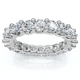 2 1/2Ct Diamond U Prong Eternity Ring in 14k Gold or Platinum Lab Grown