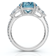 3 1/2Ct Fancy Blue Lab Grown Accent Diamond Engagement Ring 14k Gold