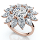 Certified 5Ct Hexagon Diamond High Jewelry Ring 14k Gold or Platinum Lab Grown