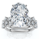 Certified 5 1/2Ct Oval Diamond Engagement & Wedding Ring 14k Gold/Pt Lab Grown