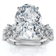 Certified 5 1/2Ct Oval Diamond Engagement & Wedding Ring 14k Gold/Pt Lab Grown
