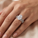 Certified 5 1/2Ct Oval Diamond Engagement & Wedding Ring 14k Gold/Pt Lab Grown