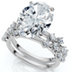 Certified 5 1/2Ct Oval Diamond Engagement & Wedding Ring 14k Gold/Pt Lab Grown