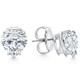 Certified 6Ct TW Heart Shape Diamond Studs 14k White Gold Lab Grown