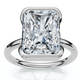 Certified 4Ct Radiant Solitaire Diamond Engagement Ring 14k Gold or Pt Lab Grown