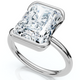 Certified 4Ct Radiant Solitaire Diamond Engagement Ring 14k Gold or Pt Lab Grown