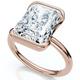 Certified 4Ct Radiant Solitaire Diamond Engagement Ring 14k Gold or Pt Lab Grown