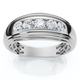Mens 1/2ct 5-Stone Diamond Wedding Ring Gold Lab Grown Mens 1/2ct 5-Stone Diamond Wedding Ring Gold Lab Grown