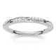 Camellia Diamond Wedding Ring 14k Gold or Platinum Lab Grown Stackable Band