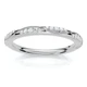 Camellia Diamond Wedding Ring 14k Gold or Platinum Lab Grown Stackable Band