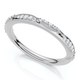 Camellia Diamond Wedding Ring 14k Gold or Platinum Lab Grown Stackable Band