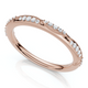 Camellia Diamond Wedding Ring 14k Gold or Platinum Lab Grown Stackable Band