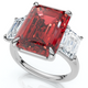 13Ct Ruby & Diamond Ring 14k Gold or Platinum Lab Grown