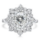 Certified 4 3/4Ct Portuguese Diamond Engagement Ring 14k White Gold Lab Grown