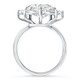 Certified 4 3/4Ct Portuguese Diamond Engagement Ring 14k White Gold Lab Grown