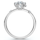 1Ct Diamond Flame Engagement Ring 14k Gold Lab Grown EF/VS